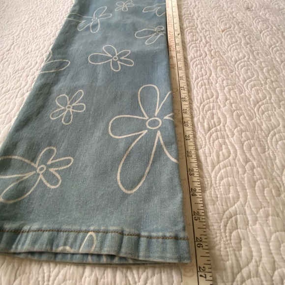 Forever 21 Kids Wide Leg Floral Jeans Size 13/14 Garden Girl, Boho - Picture 10 of 10